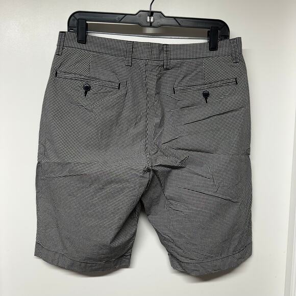 J.Crew Mens Black White Gingham Checkered Shorts Size 31 Inseam 10" Preppy - Picture 2 of 7